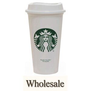 Starbucks - 16oz White Reusable Plastic Travel Cup - Per 1 Unit